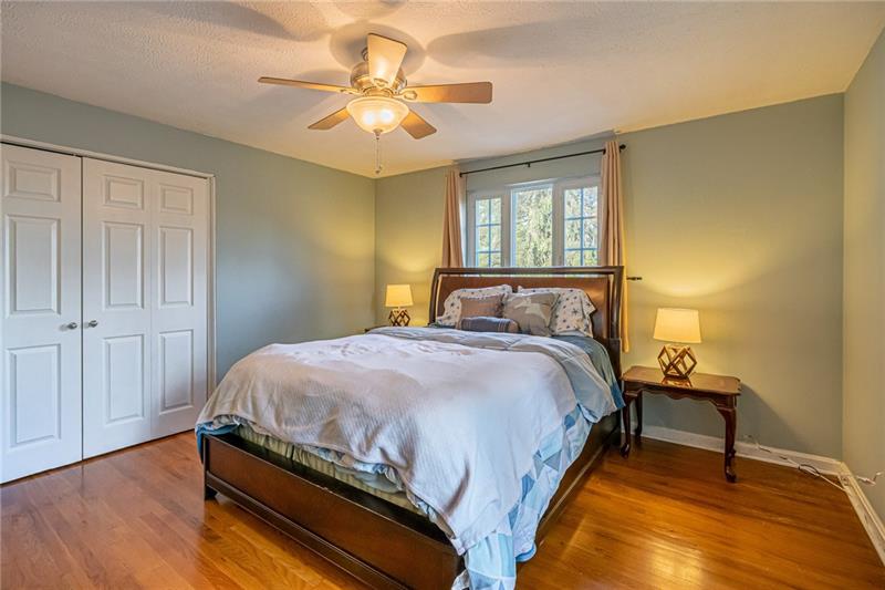 105 Deer Road Pittsburgh, PA 15237 - Photo 14 of 25 This generous size master bedroom with large closet space and ceiling fan is the perfect retreat to start and end your day.