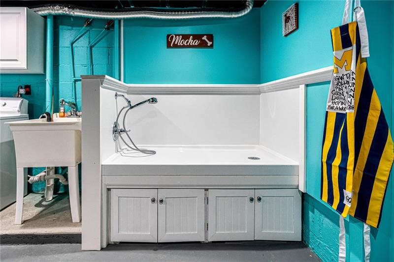 105 Deer Road Pittsburgh, PA 15237 - Photo 20 of 25 If you've got pets, this is the spa for them. This built in dog wash center with built-ins underneath is the bath retreat your pet has been waiting for.