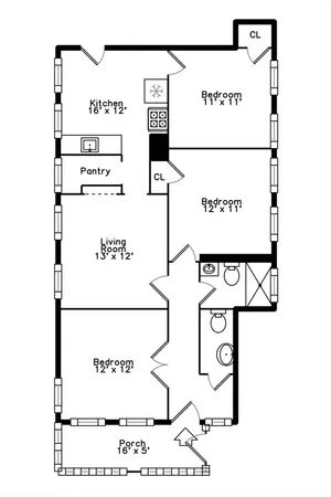 a picture of a room with a white wall and a picture