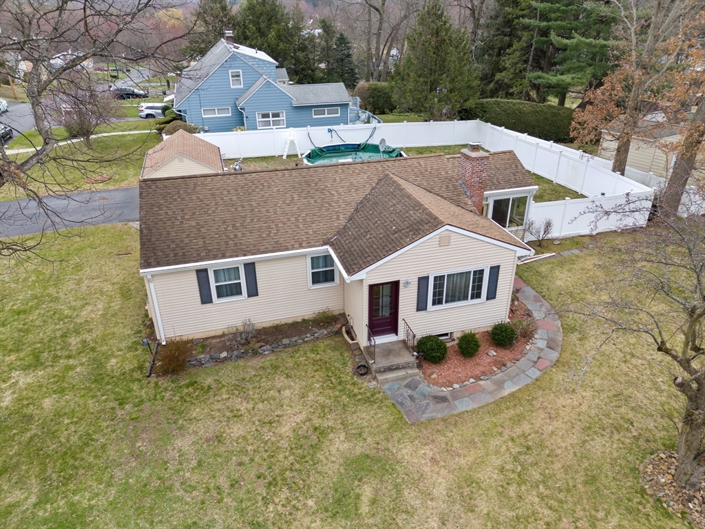 430 Amostown Road West Springfield, MA 01089 - Photo 30 of 41 an aerial view of a house with a yard