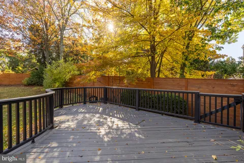 a view of deck with wooden floor and fence