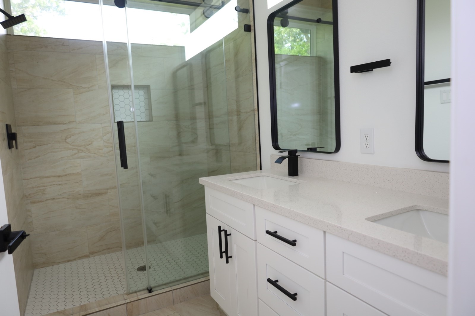 6614 Foster Street Houston, TX 77021 - Photo 10 of 15 a bathroom with a sink vanity and shower
