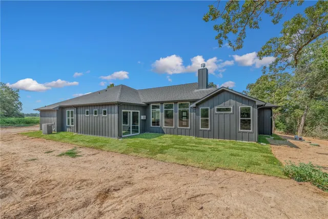 a view of a forest with trees in the background