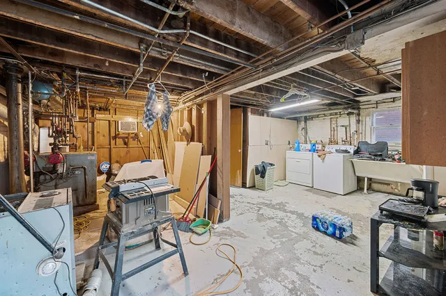 a view of storage and utility room