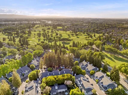 an aerial view of multiple house