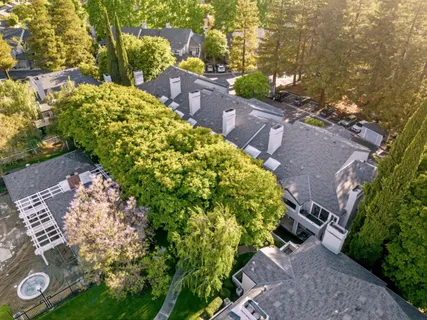 an aerial view of multiple house