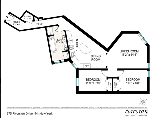 $775,000 | 575 Riverside Drive, Unit 44 | Manhattanville