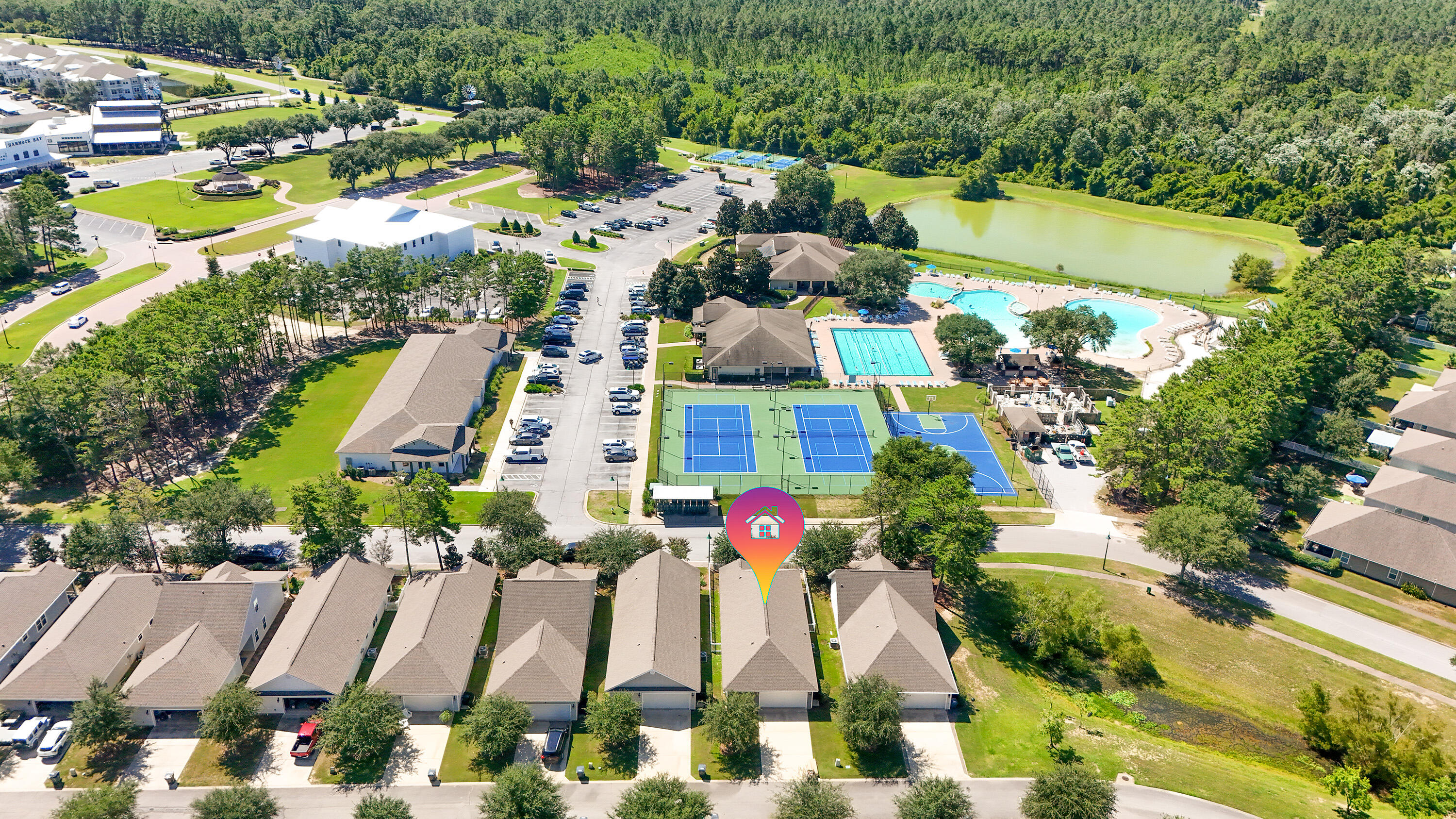 80 Sarona Street Freeport, FL 32439 - Photo 43 of 65 an aerial view of residential houses with outdoor space and street view