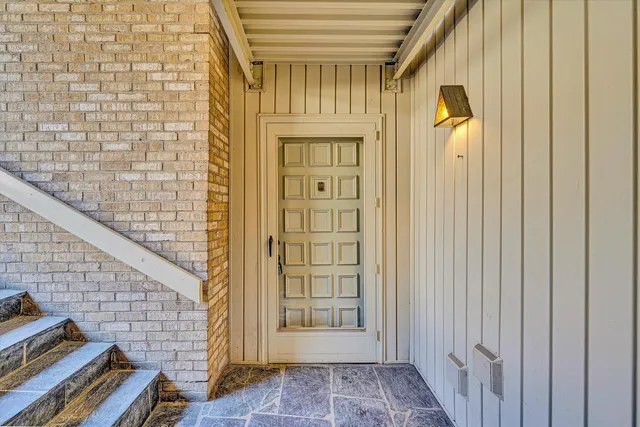 a view of front door of house