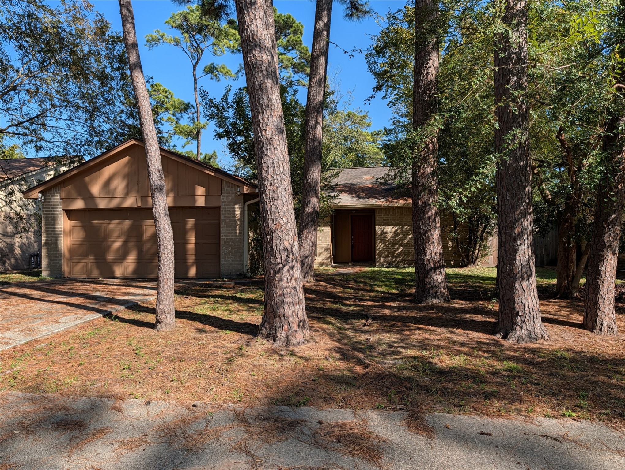 a view of outdoor space with deck and tree