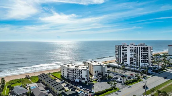 a view of a city and ocean view