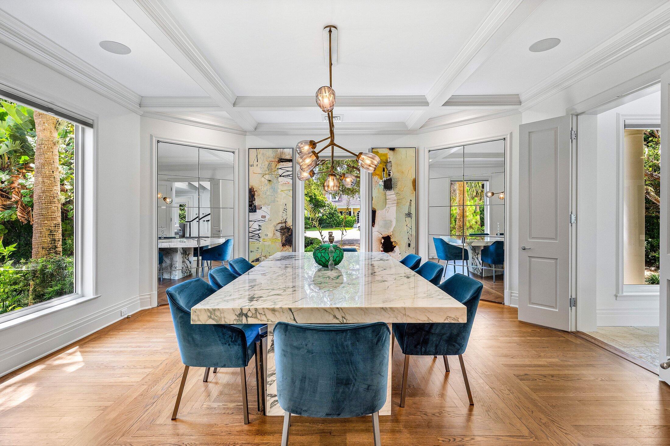 5 Osprey Court Ocean Ridge, FL 33435 - Photo 8 of 39 a view of a dining room with furniture window and wooden floor