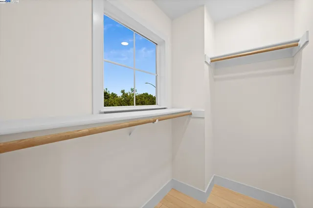 a view of entryway with wooden floor