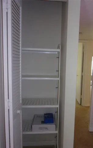 a close view of walk in closet