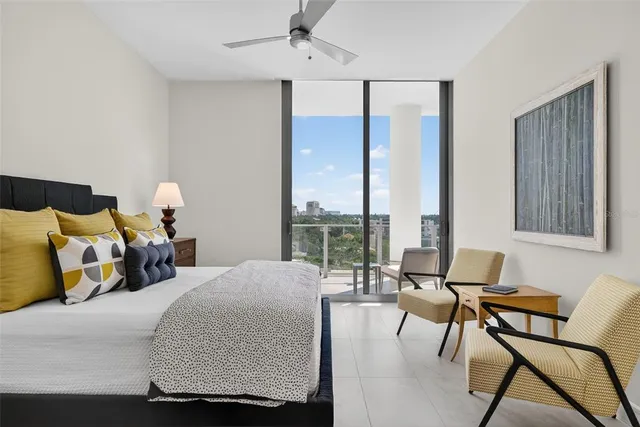 a view of a swimming pool with a lounge chairs