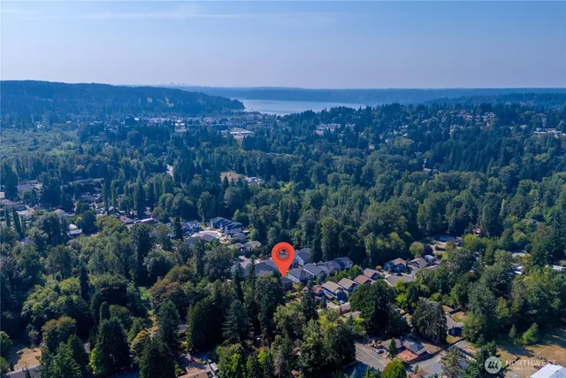 a view of city and mountain