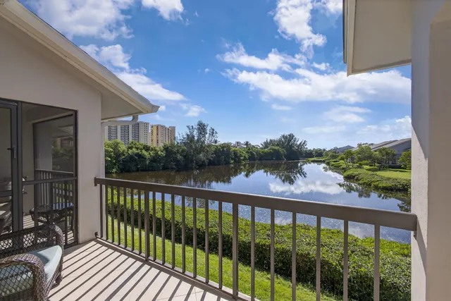 a view of a chairs in a balcony