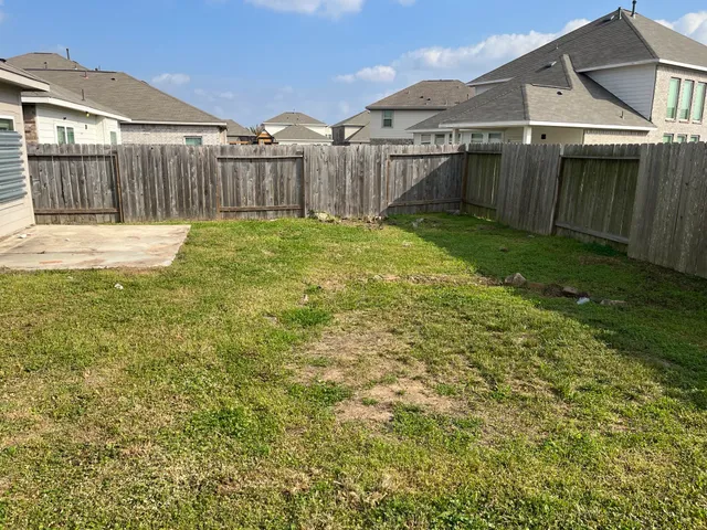 a backyard of a house