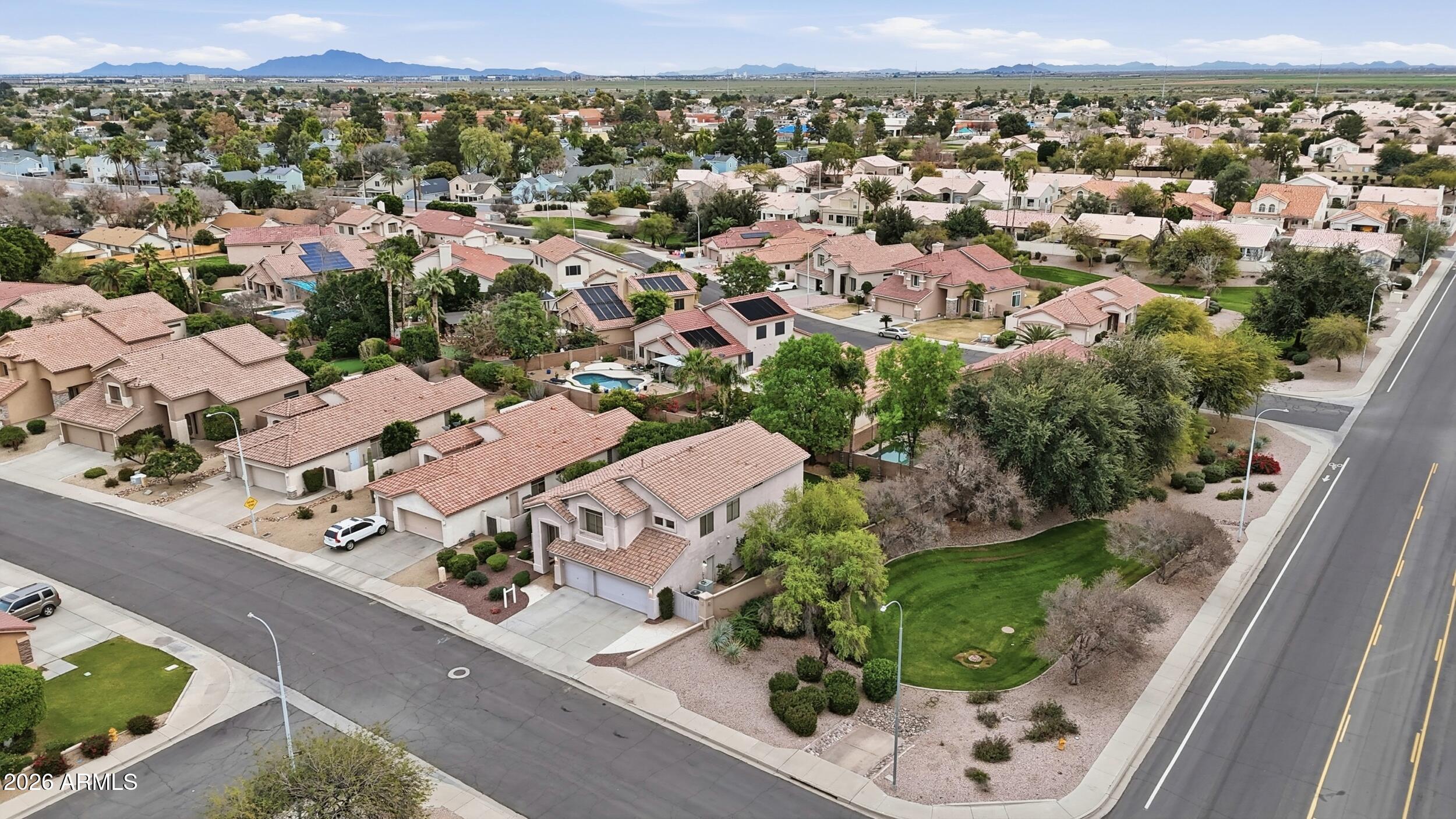 5377 West Jupiter Way Chandler, AZ 85226 - Photo 47 of 49 an aerial view of a city with lots of residential buildings