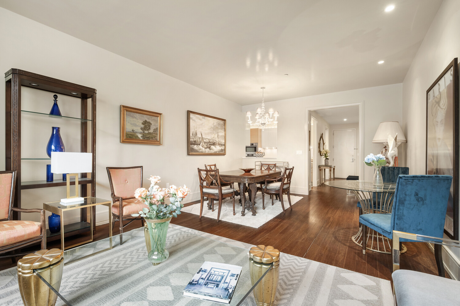 255 East 74th Street, Unit 6B Manhattan, NY 10021 - Photo 4 of 10 a living room with furniture and wooden floor