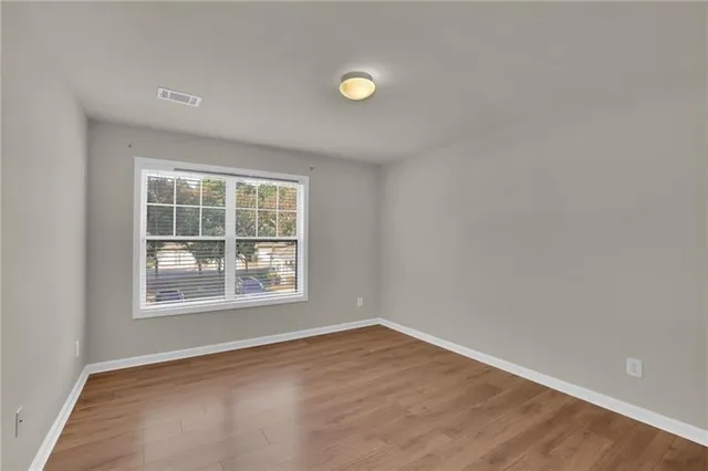 an empty room with a window