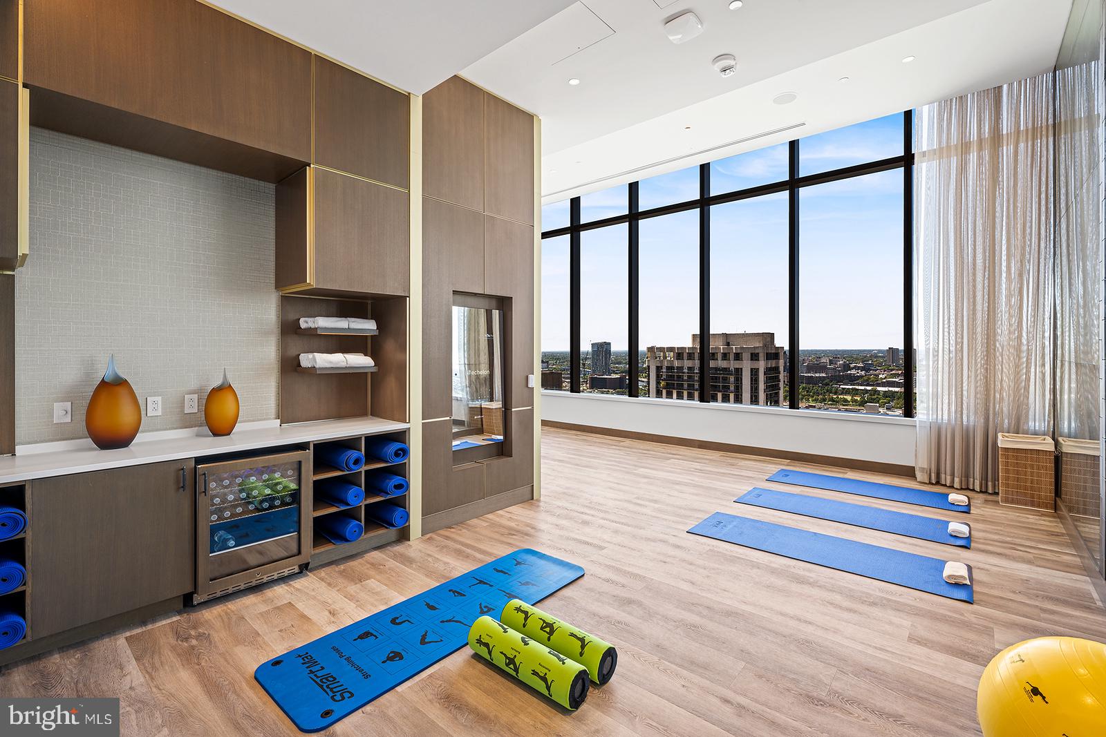 1911 Walnut Street, Unit 2702 Philadelphia, PA 19103 - Photo 25 of 30 Yoga Studio with a view