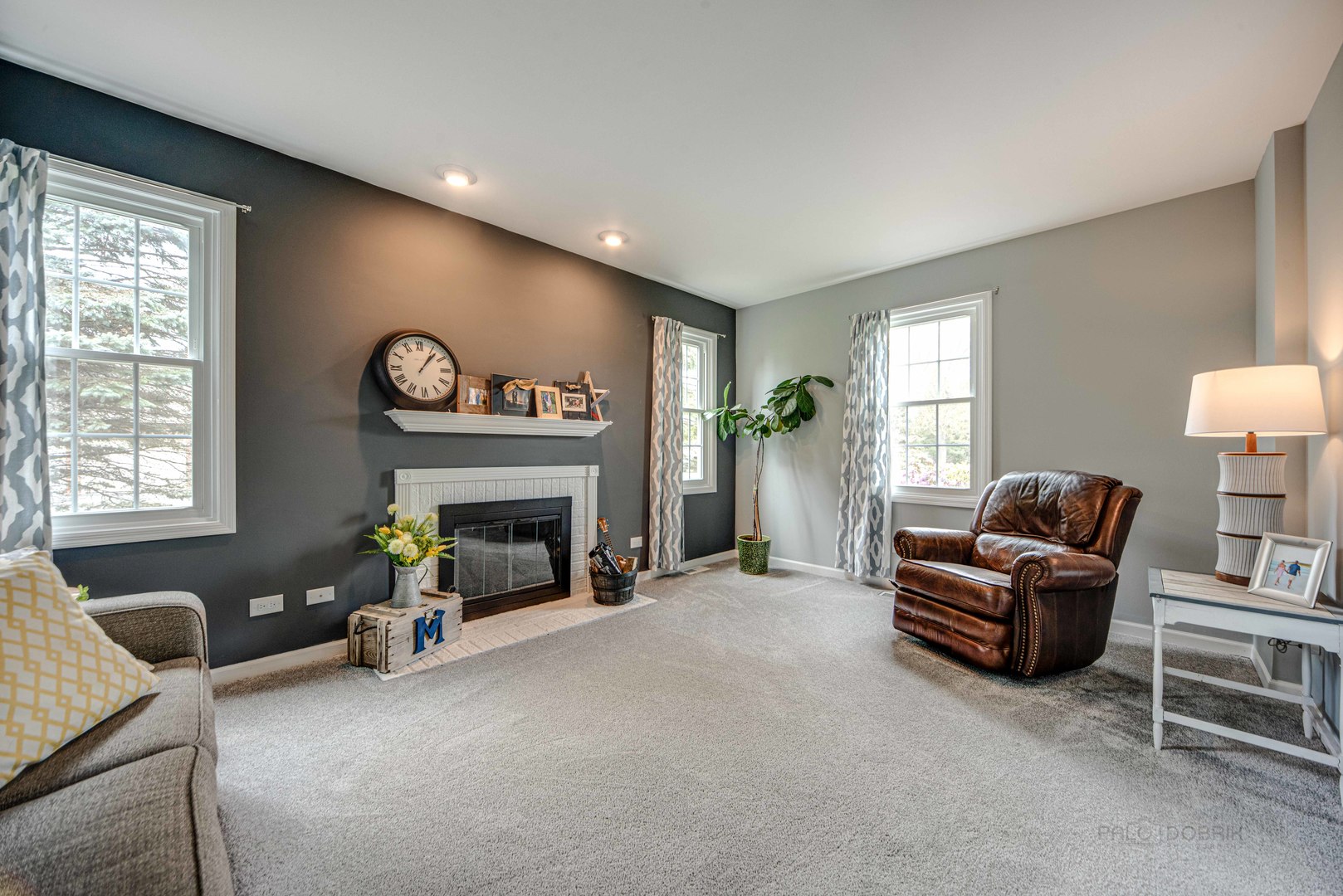 1603 Elm Street Spring Grove, IL 60081 - Photo 7 of 38 a living room with furniture and a fireplace