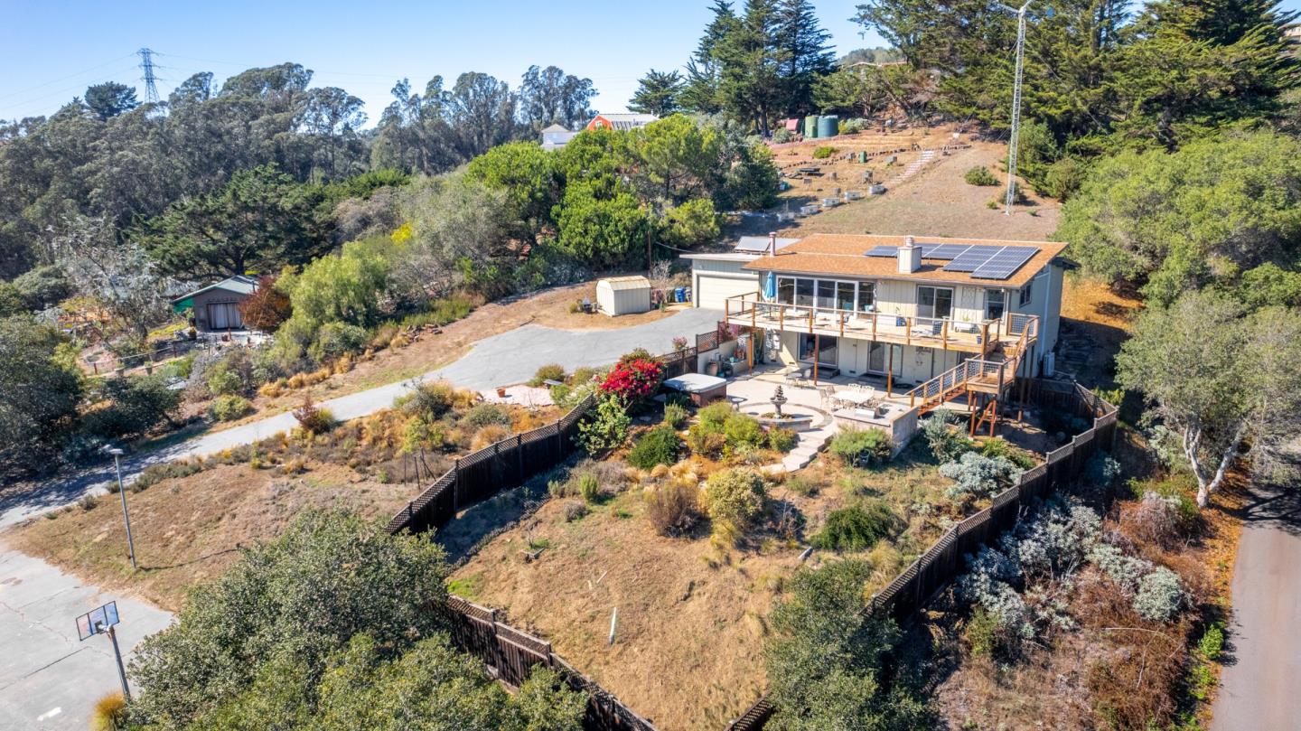 490 Amigo Road Soquel, CA 95073 - Photo 3 of 71 an aerial view of a house with a yard basket ball court and outdoor seating