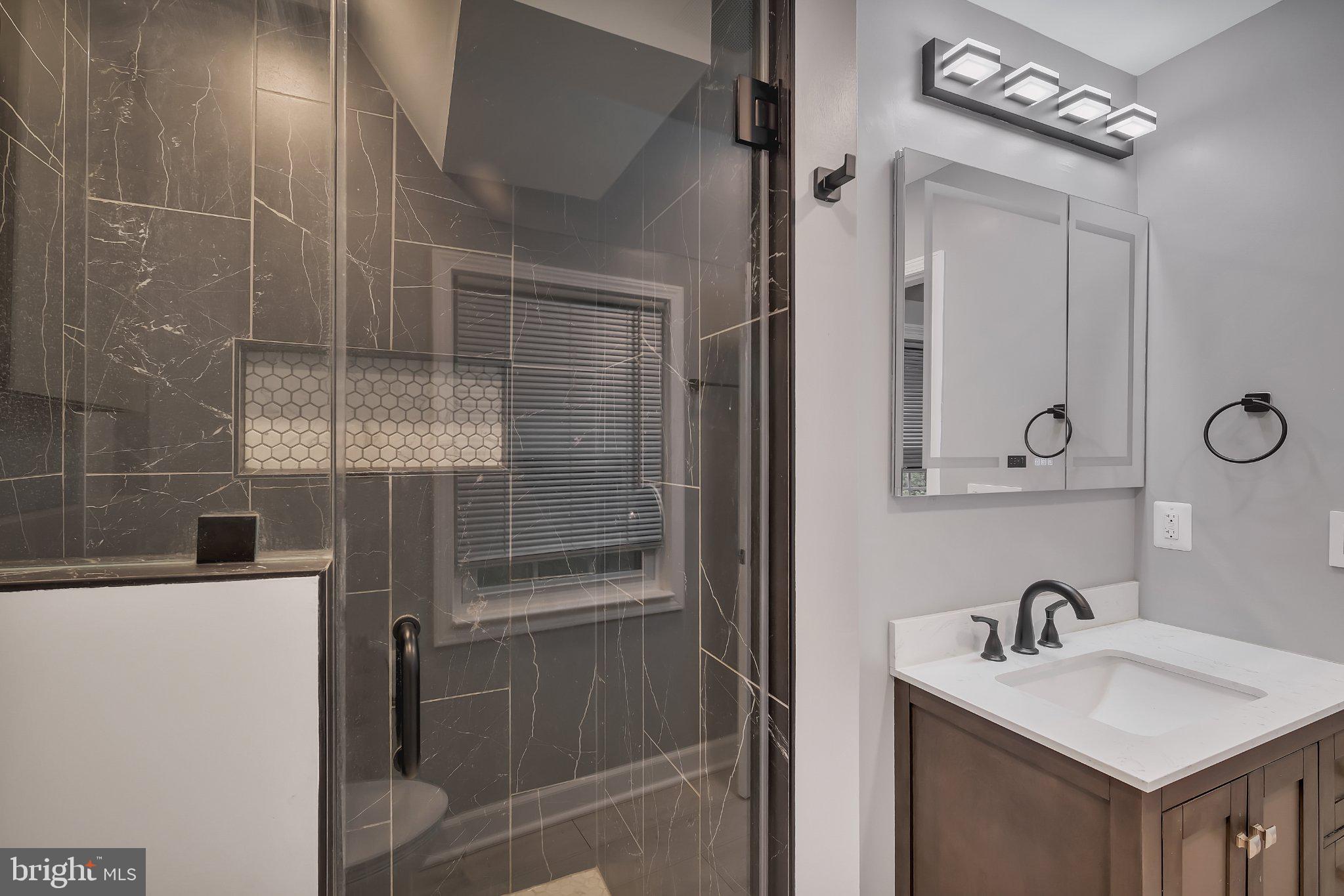 1706 North Glebe Road Arlington, VA 22207 - Photo 18 of 36 Sleek modern bathroom oasis.