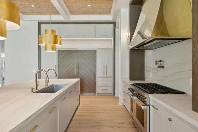 a view of wooden door