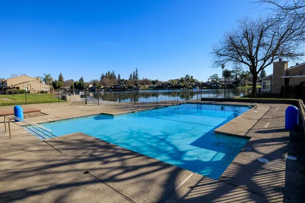 a view of a roof deck with couches