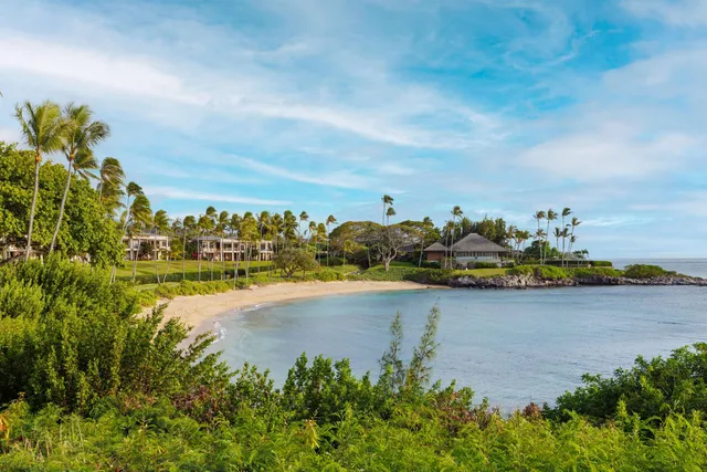 a view of a lake with outdoor space