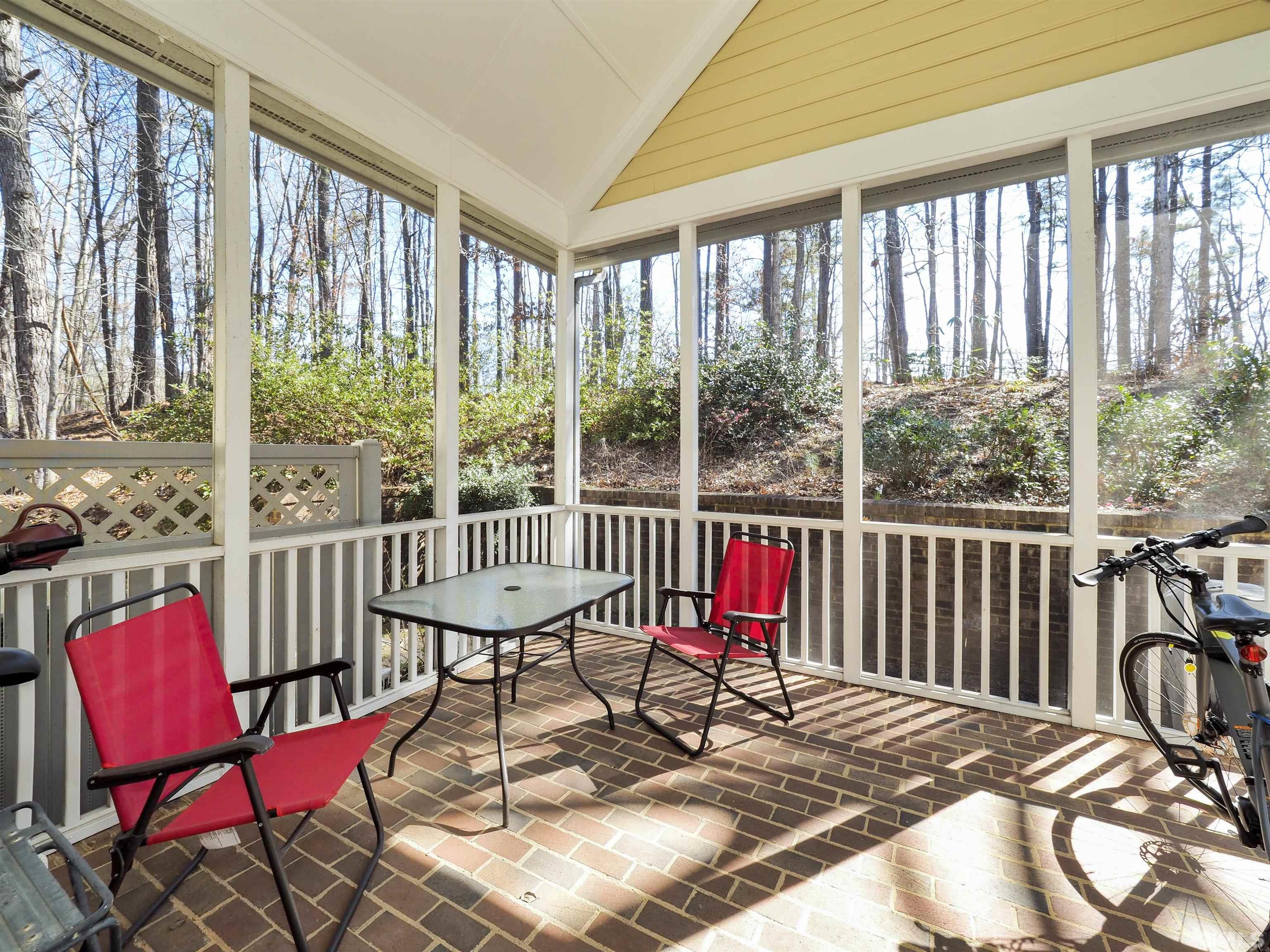42 Cheswick Place Durham, NC 27707 - Photo 26 of 27 a view of a balcony with chairs