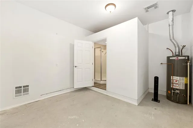 an empty room with a window