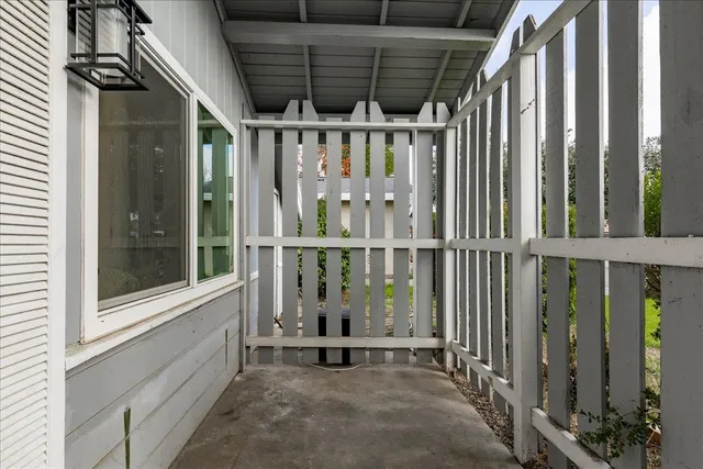 a view of an entryway with a door