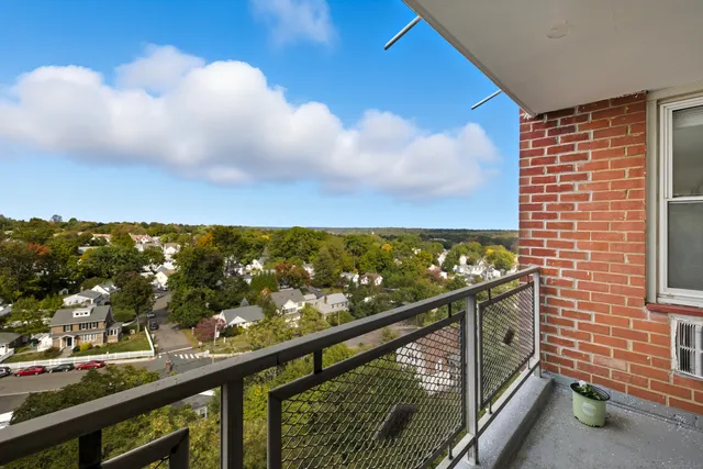 a view of city from balcony