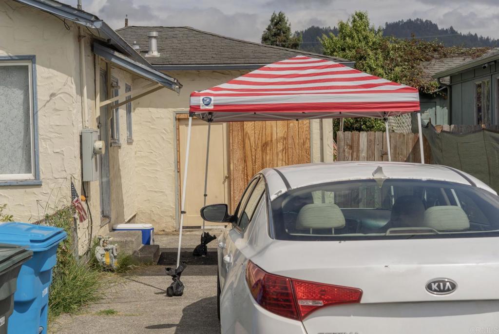 420 First Avenue Rio Dell, CA 95562 - Photo 12 of 16 a view of backyard with outdoor seating and barbeque oven