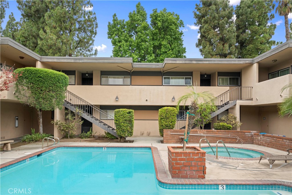 540 Fairview Avenue, Unit 27 Arcadia, CA 91007 - Photo 9 of 58 an aerial view of a house with swimming pool garden and patio