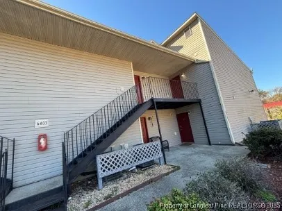 a view of backyard of house