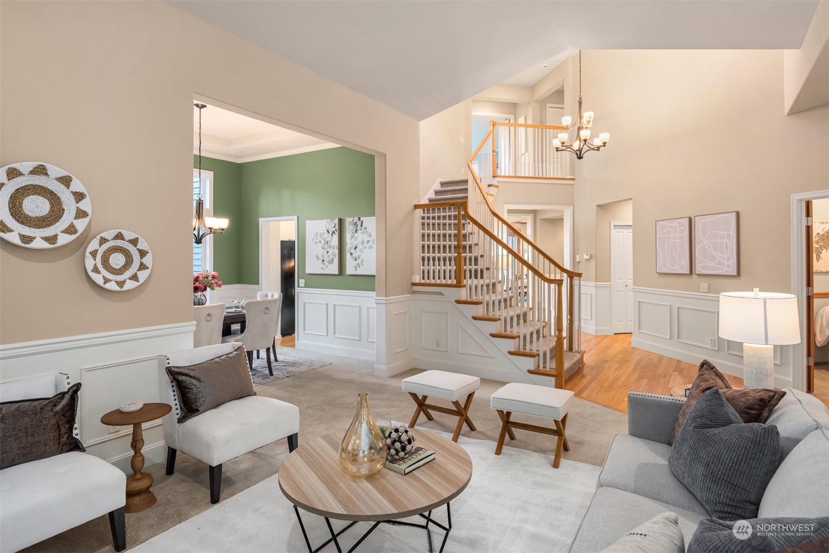 2210 242nd Street Southeast Bothell, WA 98021 - Photo 33 of 40 a living room with furniture and a clock