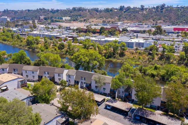 an aerial view of multiple house