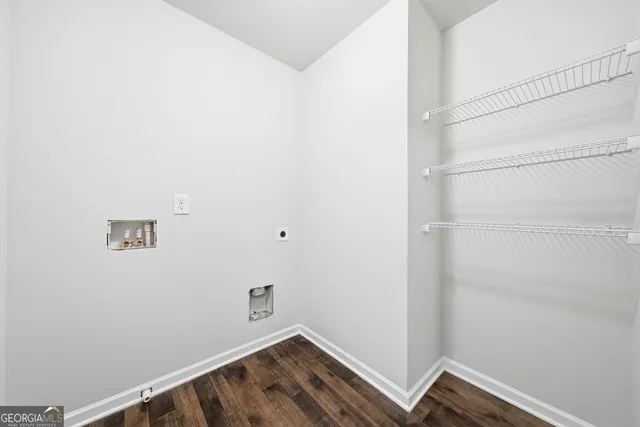 a view of small space with empty racks