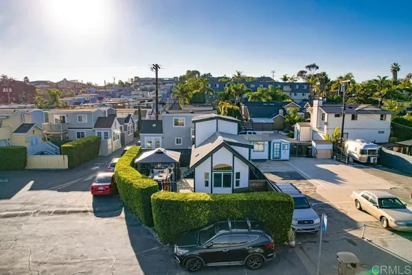 an aerial view of a city
