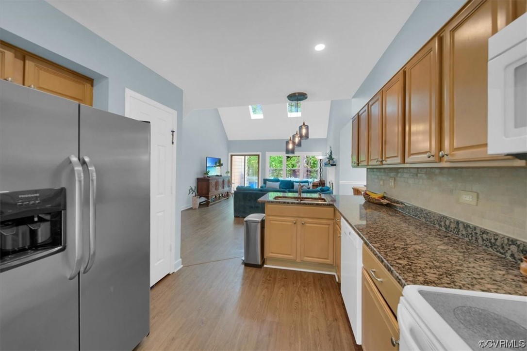 7121 Pointer Ridge Road Midlothian, VA 23112 - Photo 22 of 50 a kitchen with stainless steel appliances granite countertop a refrigerator sink and stove