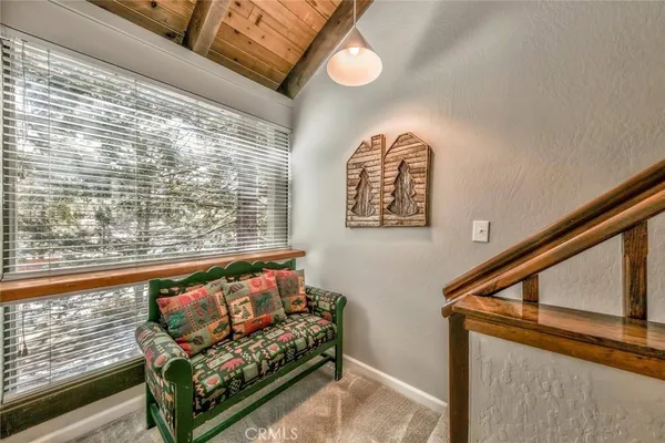 a view of front door with furniture