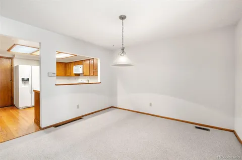 a view of a room with an empty space