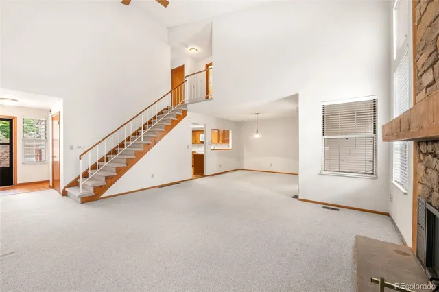 a view of an entryway with staircase