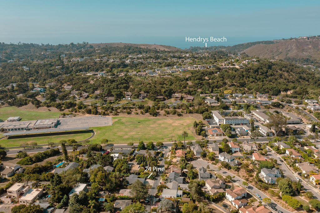 24 Pine Drive Santa Barbara, CA 93105 - Photo 44 of 45 an aerial view of residential building and ocean