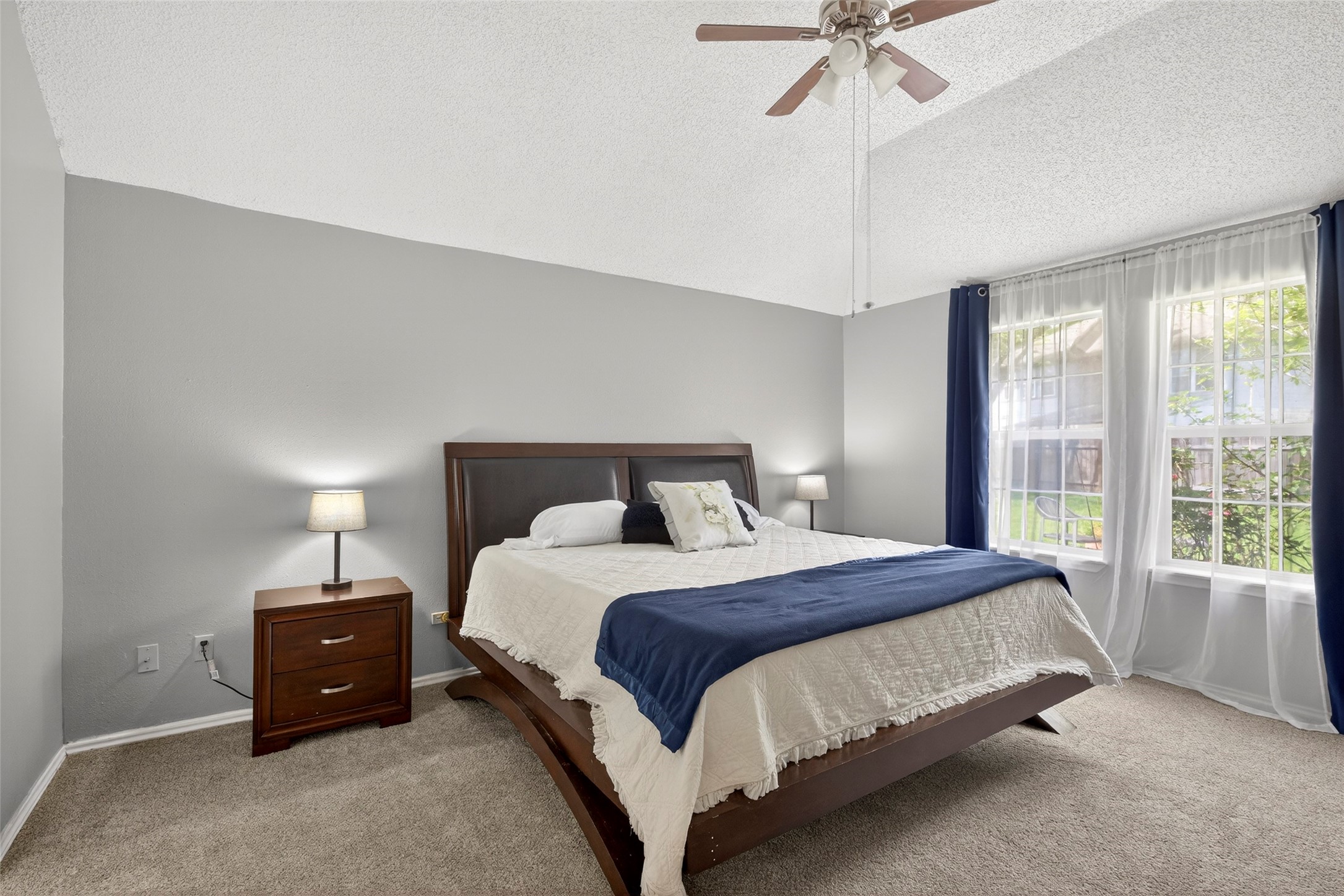 9206 Kirkleigh Lane Spring, TX 77379 - Photo 29 of 47 Primary bedroom has comfortable space for a King size bed.