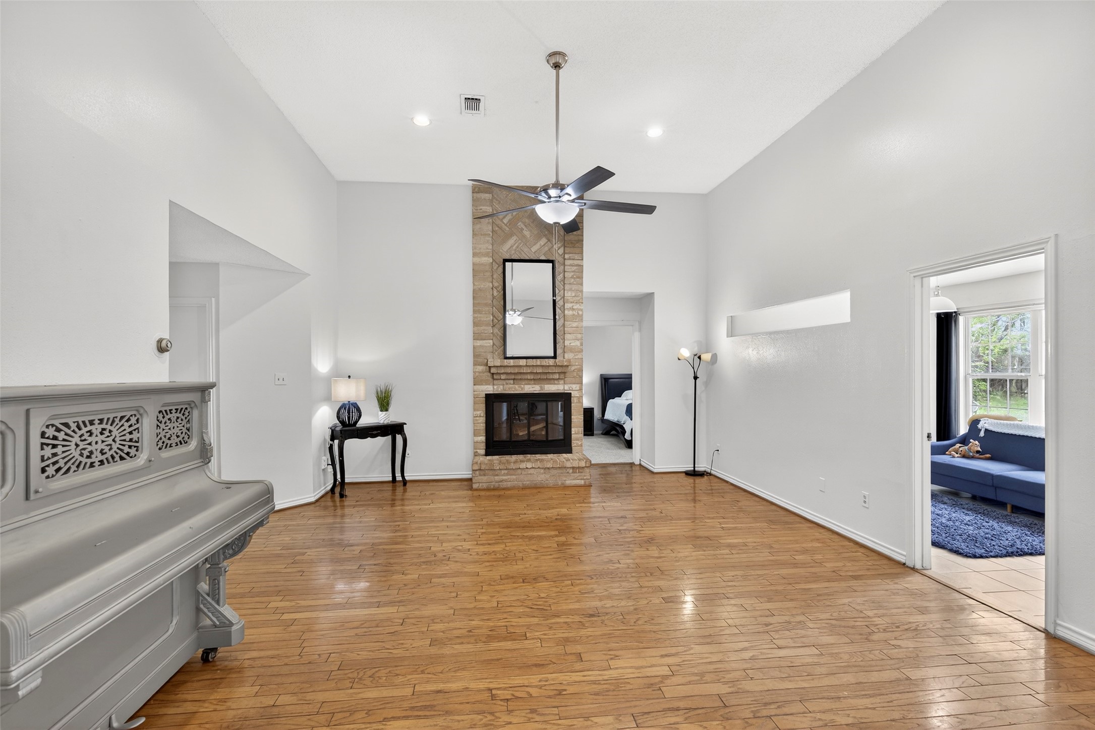 9206 Kirkleigh Lane Spring, TX 77379 - Photo 4 of 47 In the background is the primary bedroom. To the right is a flex room.